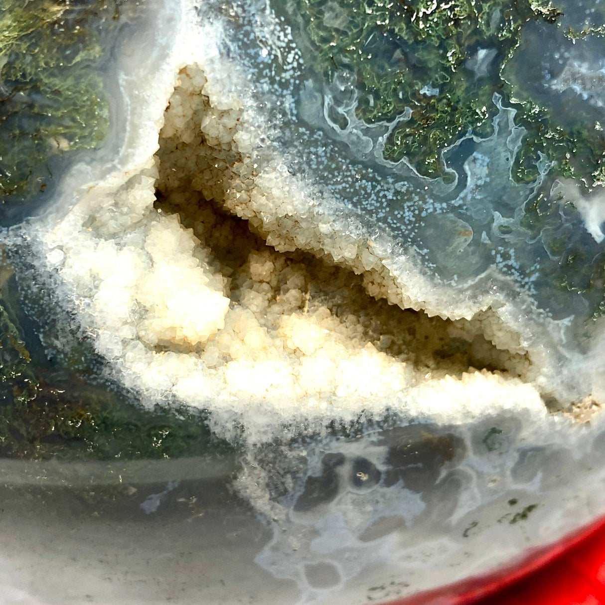 Large Moss Agate Sphere MOSB-01 - Nature's Magick