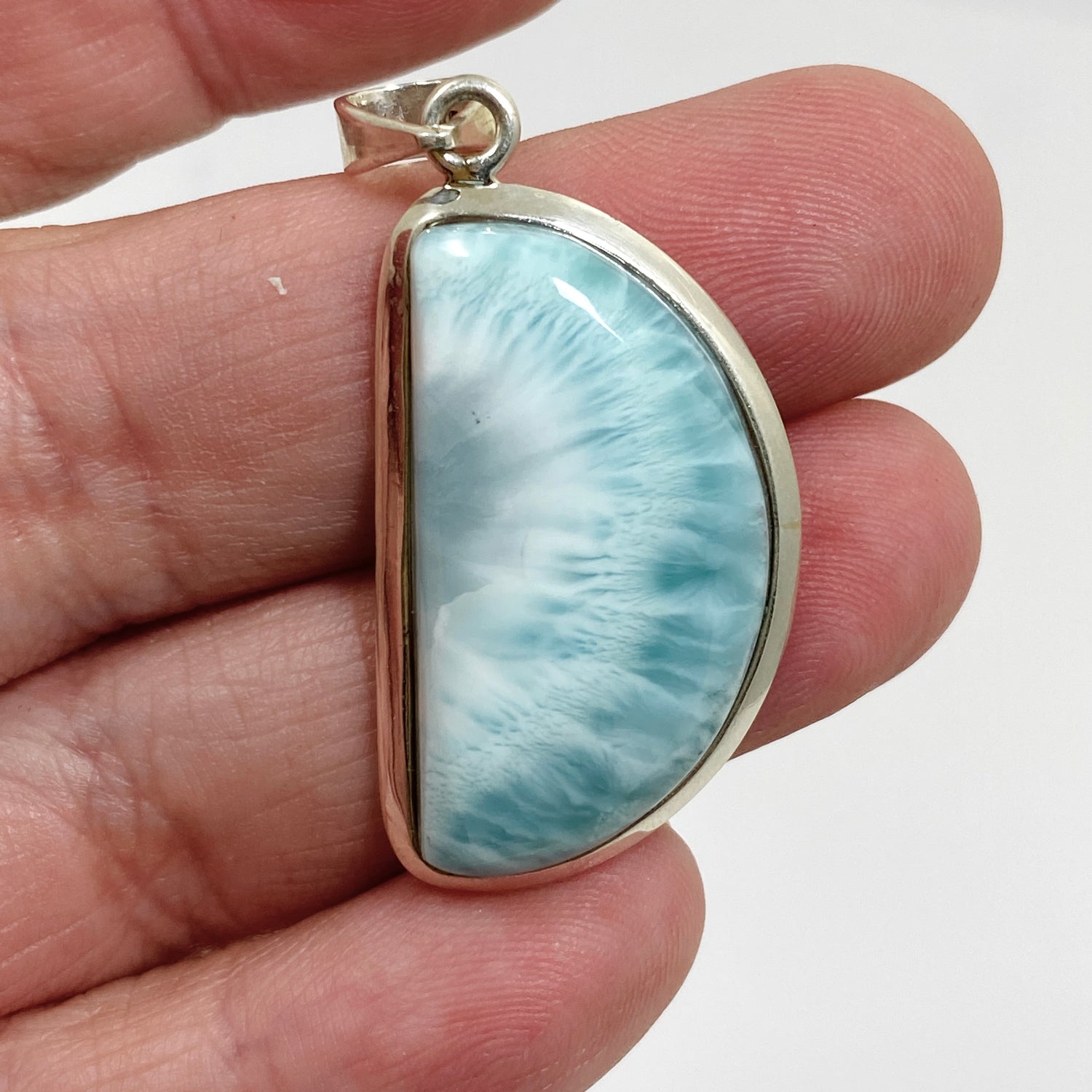 Larimar Freeform Cabochon Pendant THP-12