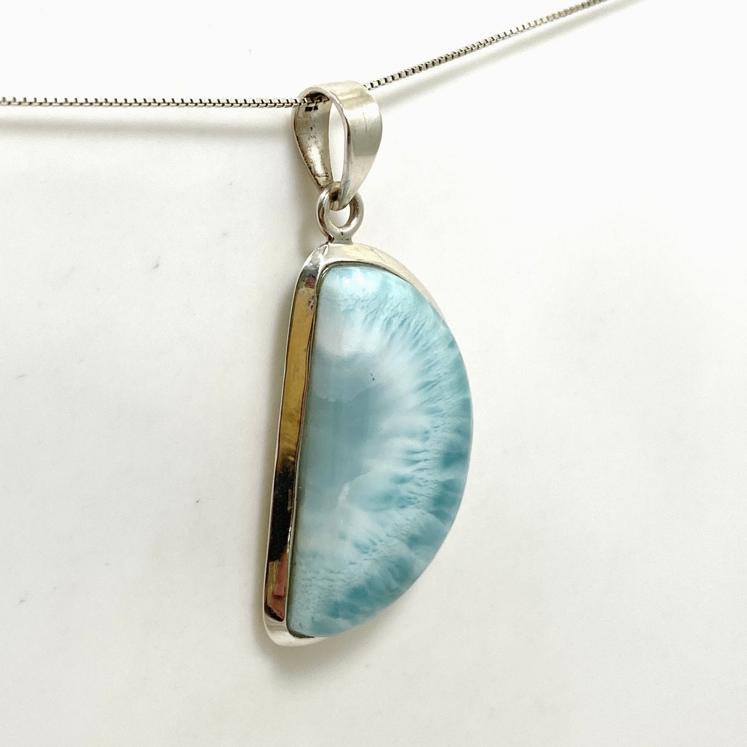 Larimar Freeform Cabochon Pendant THP-12