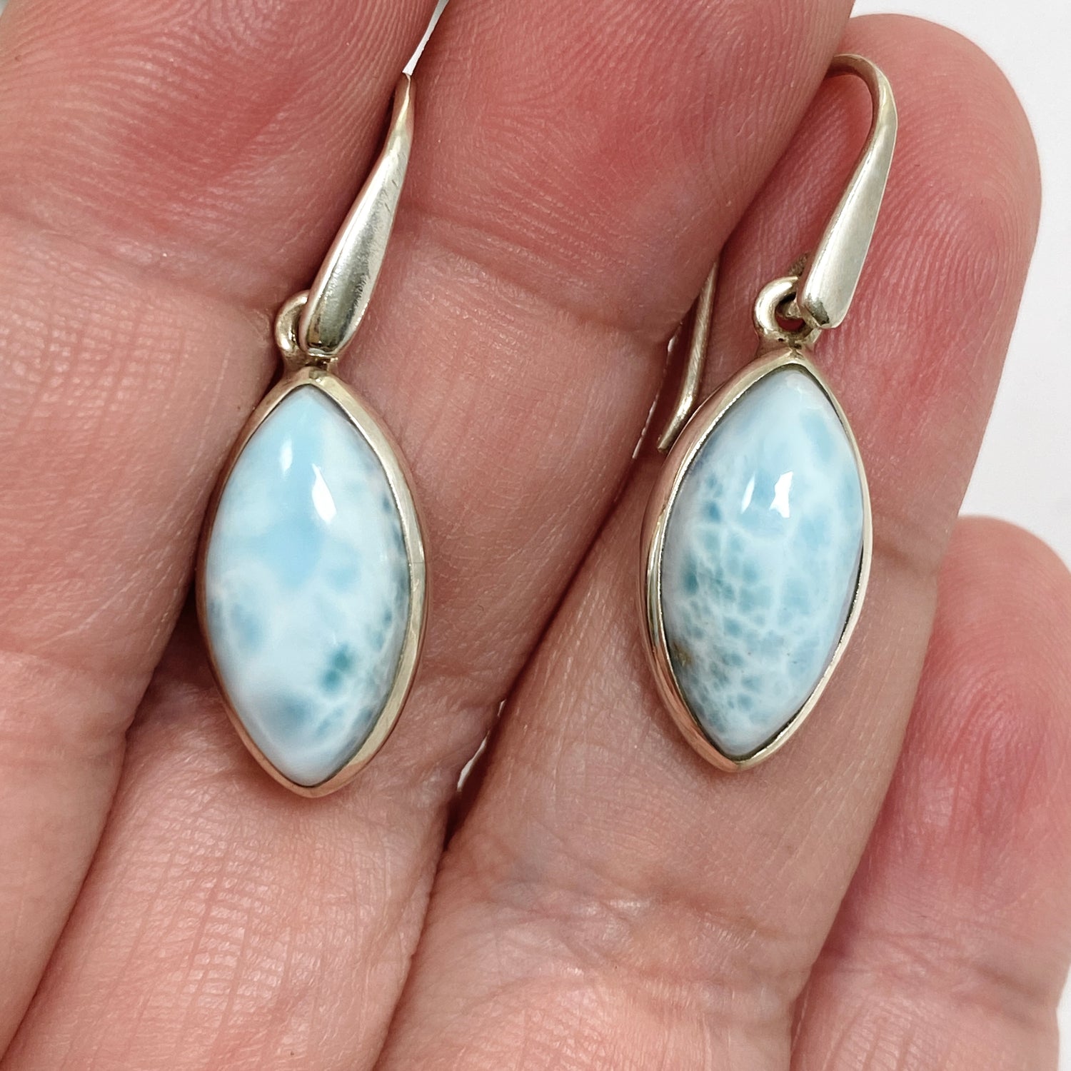 Larimar Marquise Cabochon Earrings PEGJ290