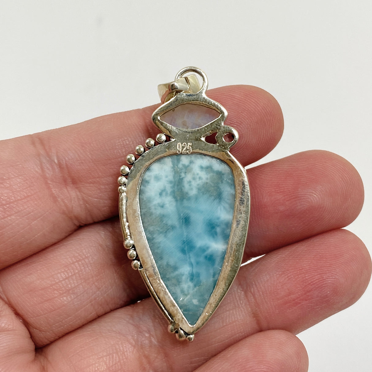 Larimar, Moonstone and Blue Topaz Multi-stone Pendant KPGJ4850