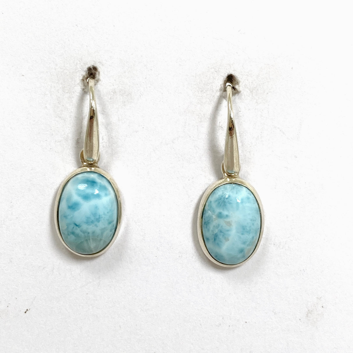 Larimar Oval Cabochon Earrings PEGJ291