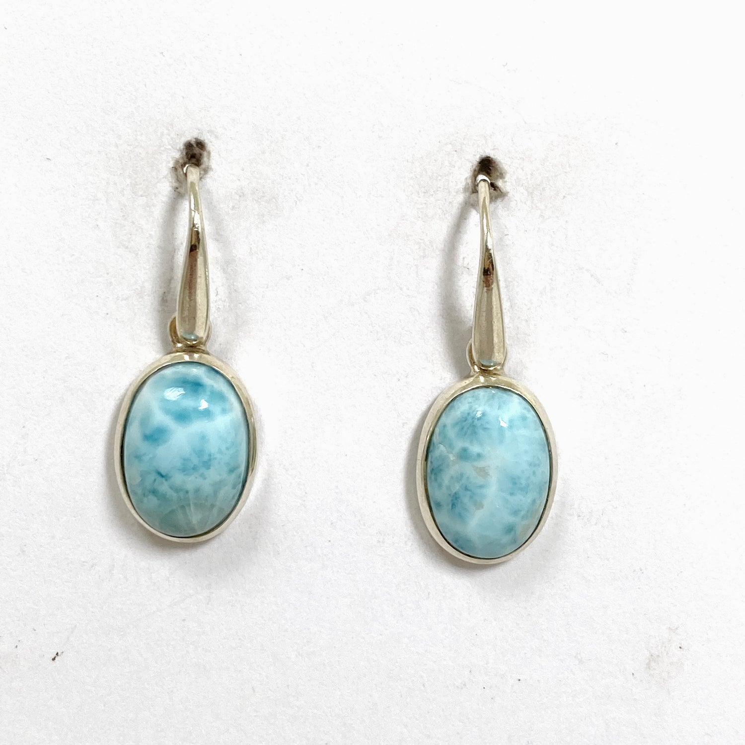 Larimar Oval Cabochon Earrings PEGJ291