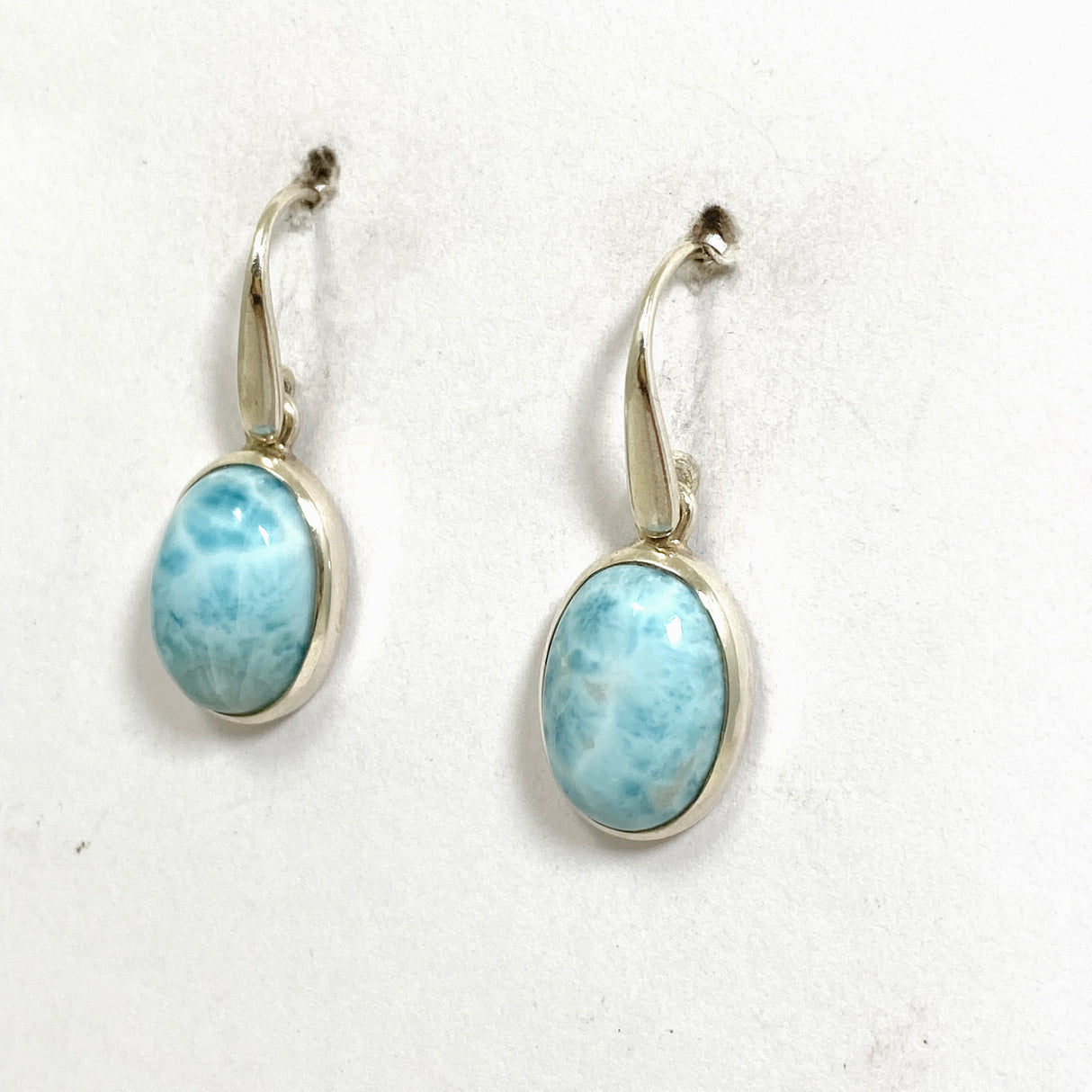 Larimar Oval Cabochon Earrings PEGJ291