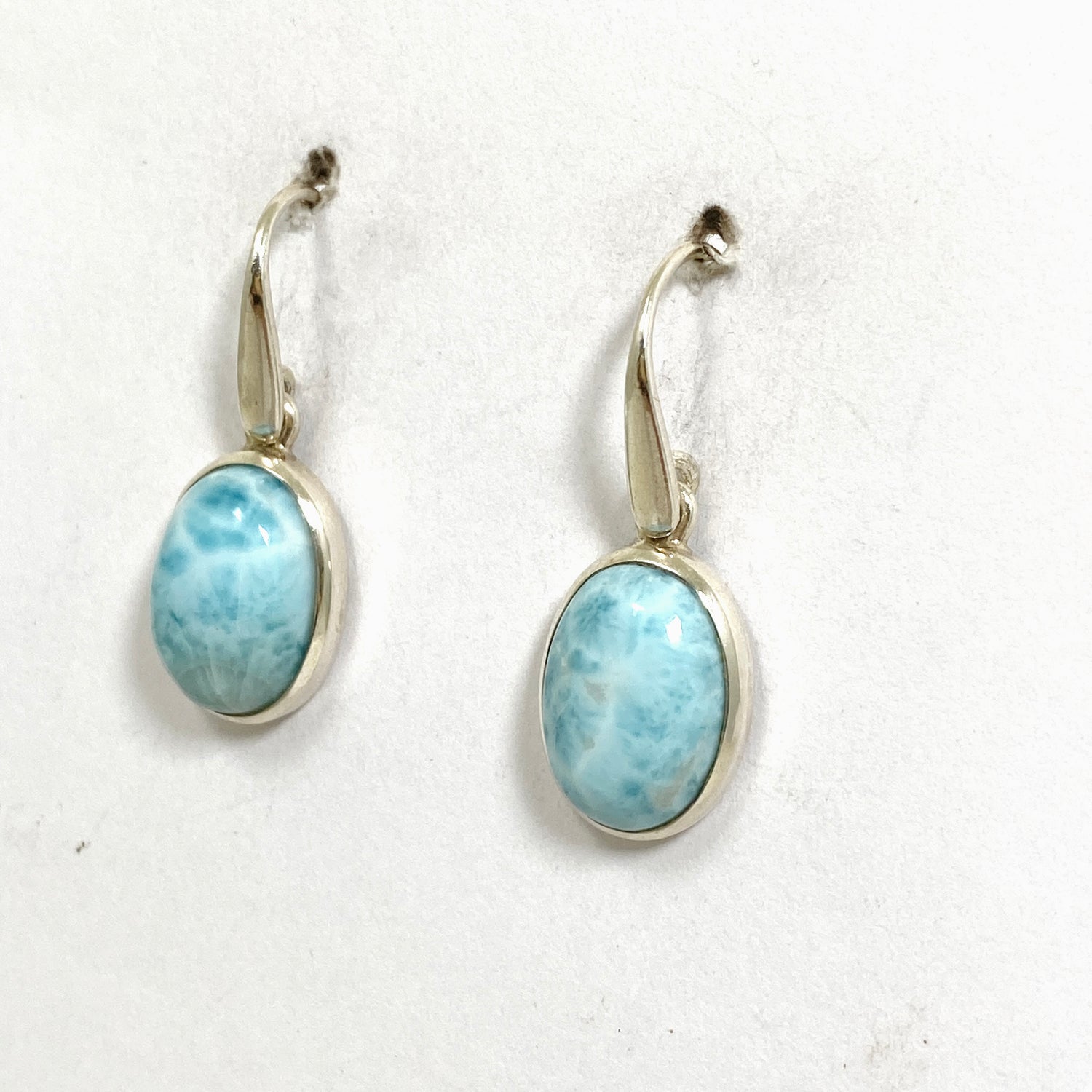 Larimar Oval Cabochon Earrings PEGJ291