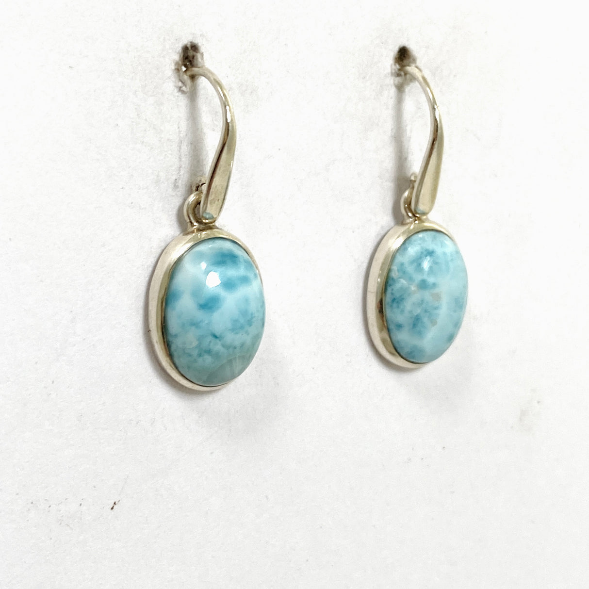 Larimar Oval Cabochon Earrings PEGJ291