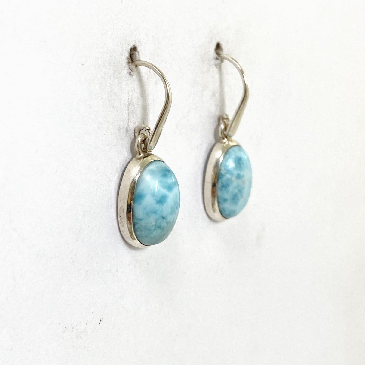 Larimar Oval Cabochon Earrings PEGJ291