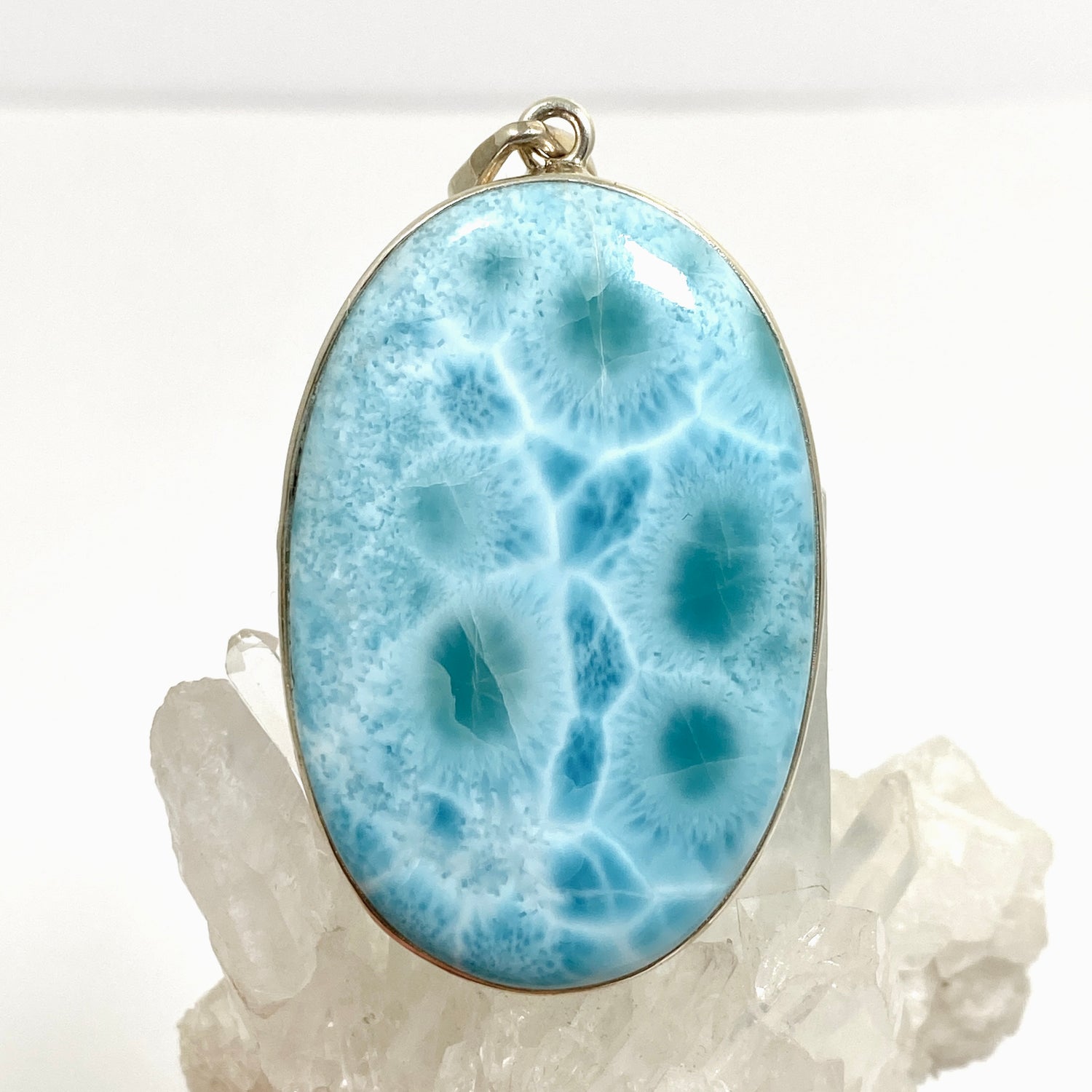 Larimar Oval Cabochon Pendant PPGJ871