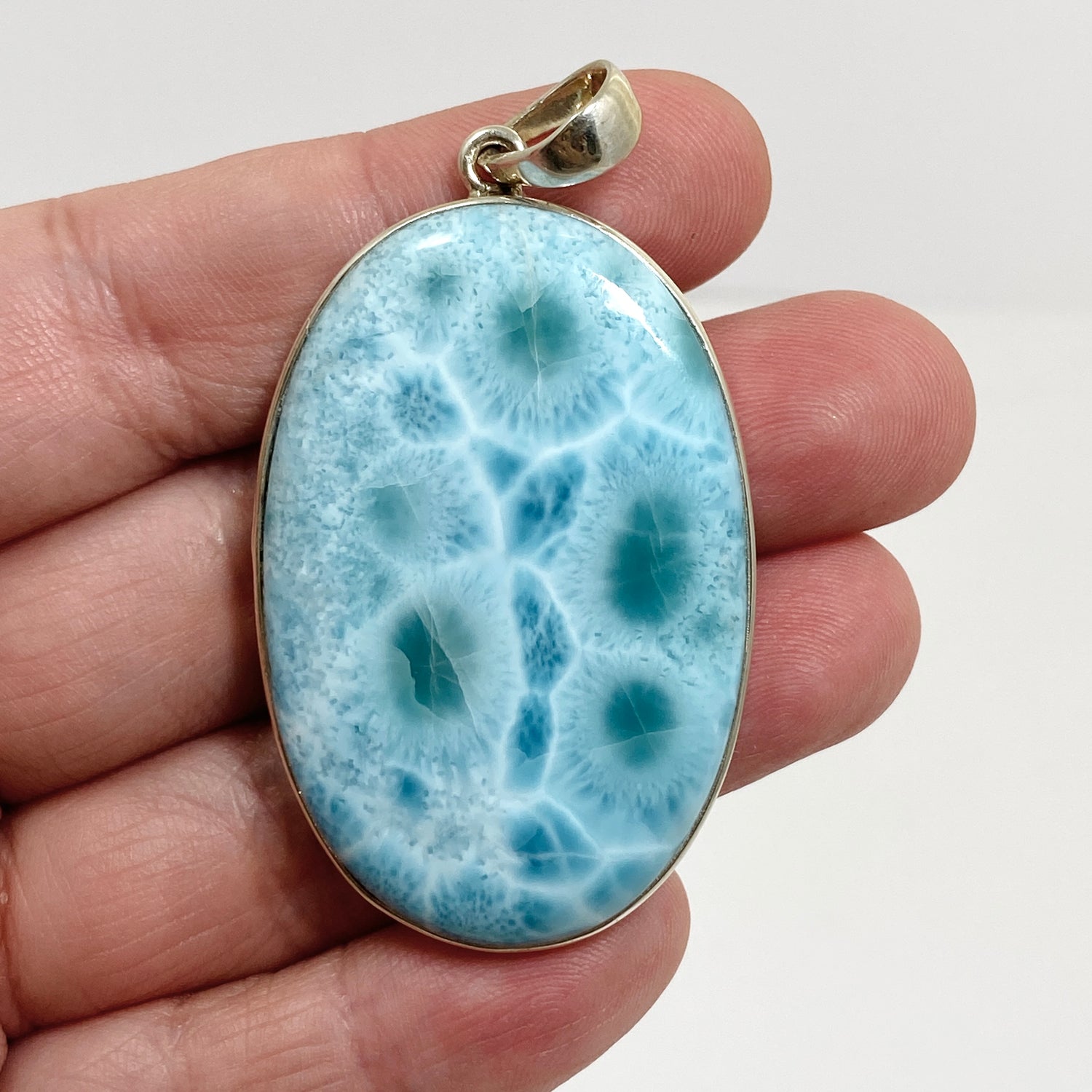 Larimar Oval Cabochon Pendant PPGJ871