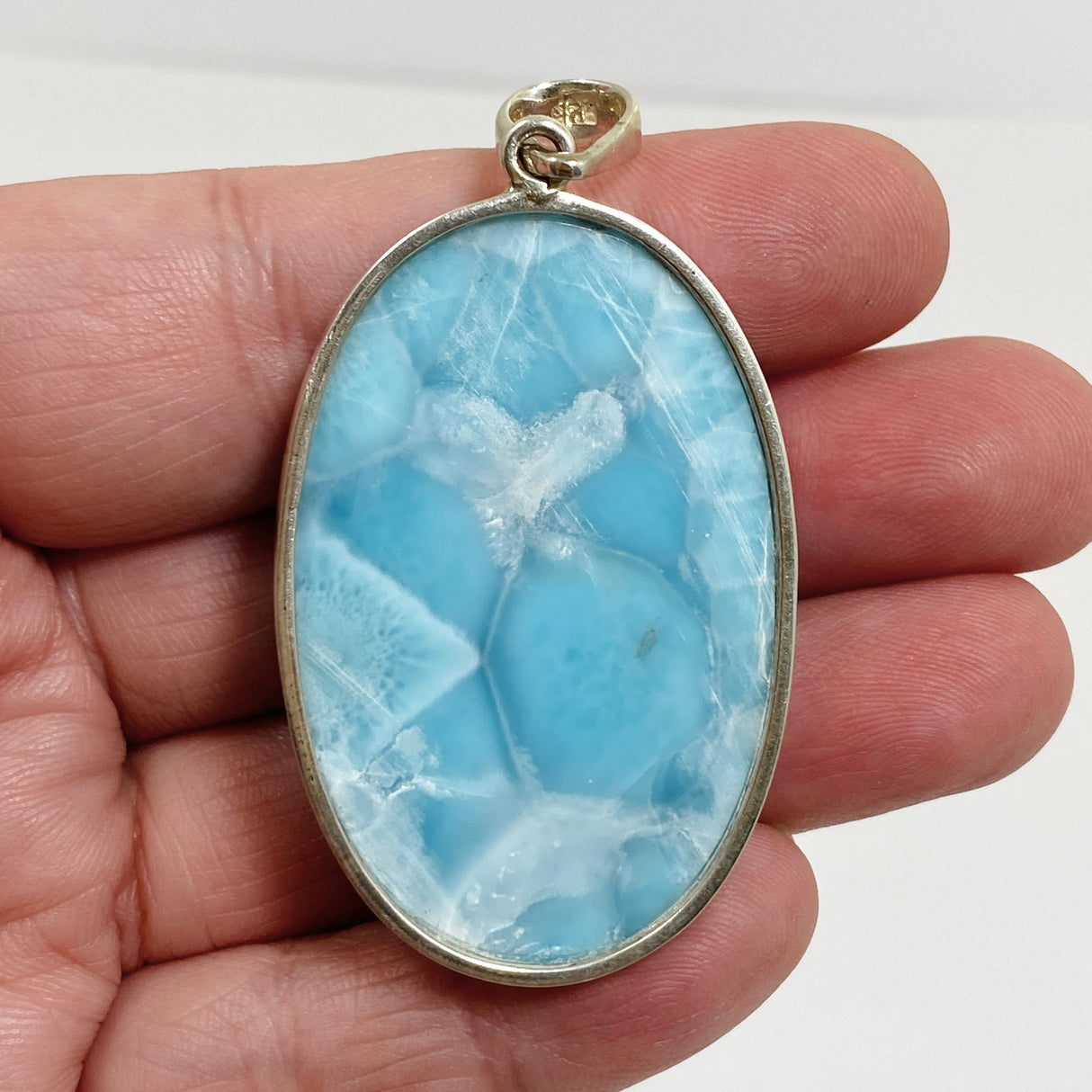 Larimar Oval Cabochon Pendant PPGJ871