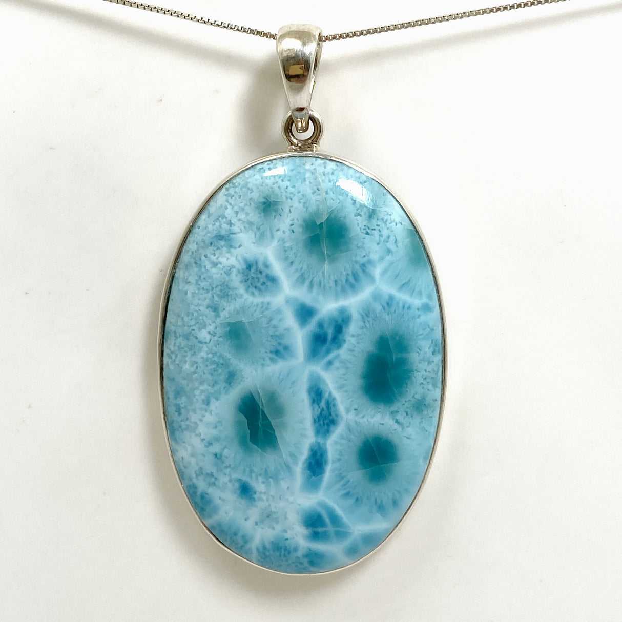 Larimar Oval Cabochon Pendant PPGJ871