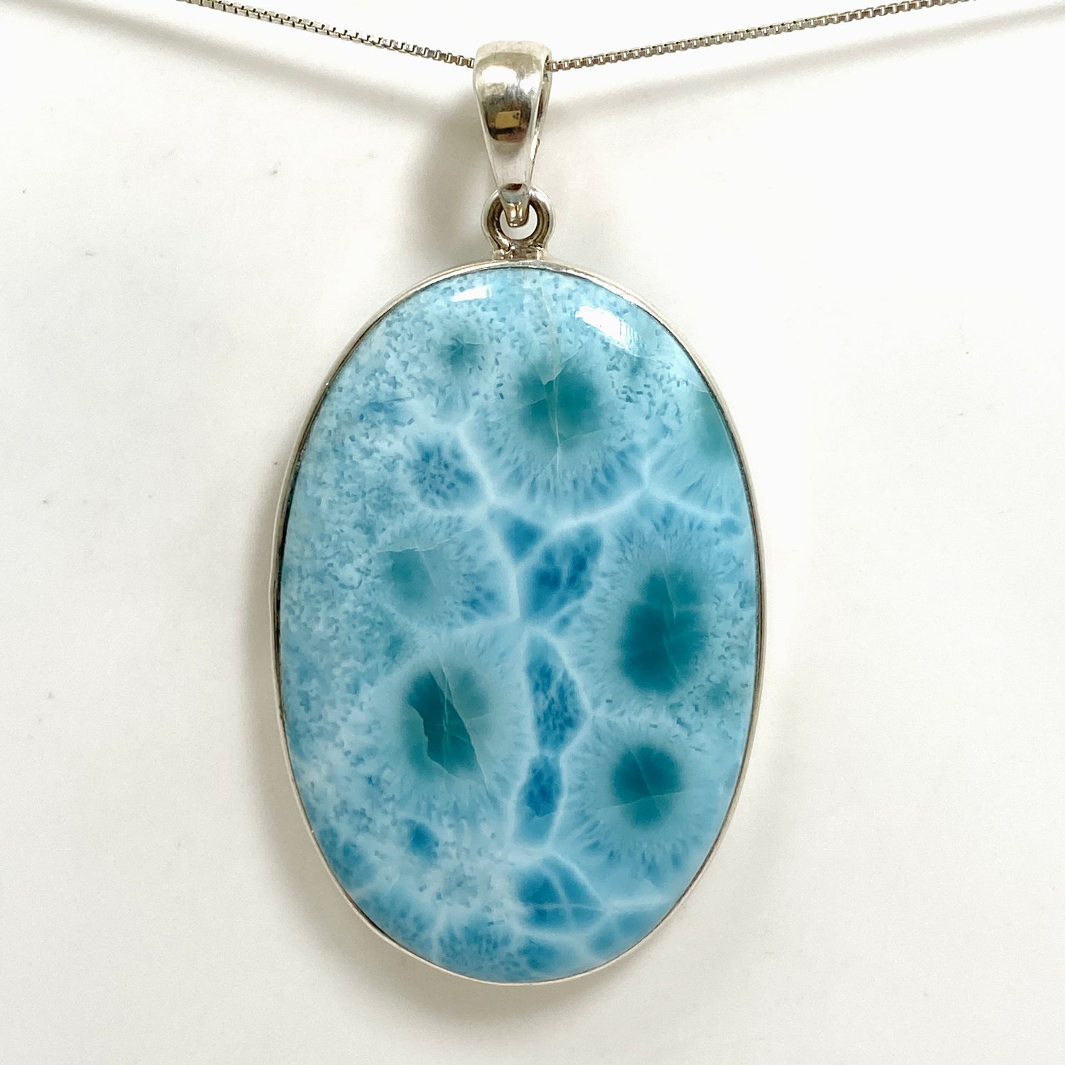 Larimar Oval Cabochon Pendant PPGJ871