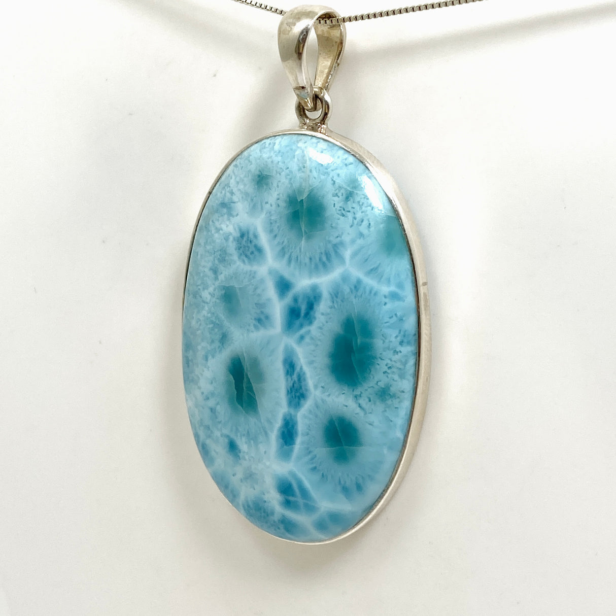 Larimar Oval Cabochon Pendant PPGJ871