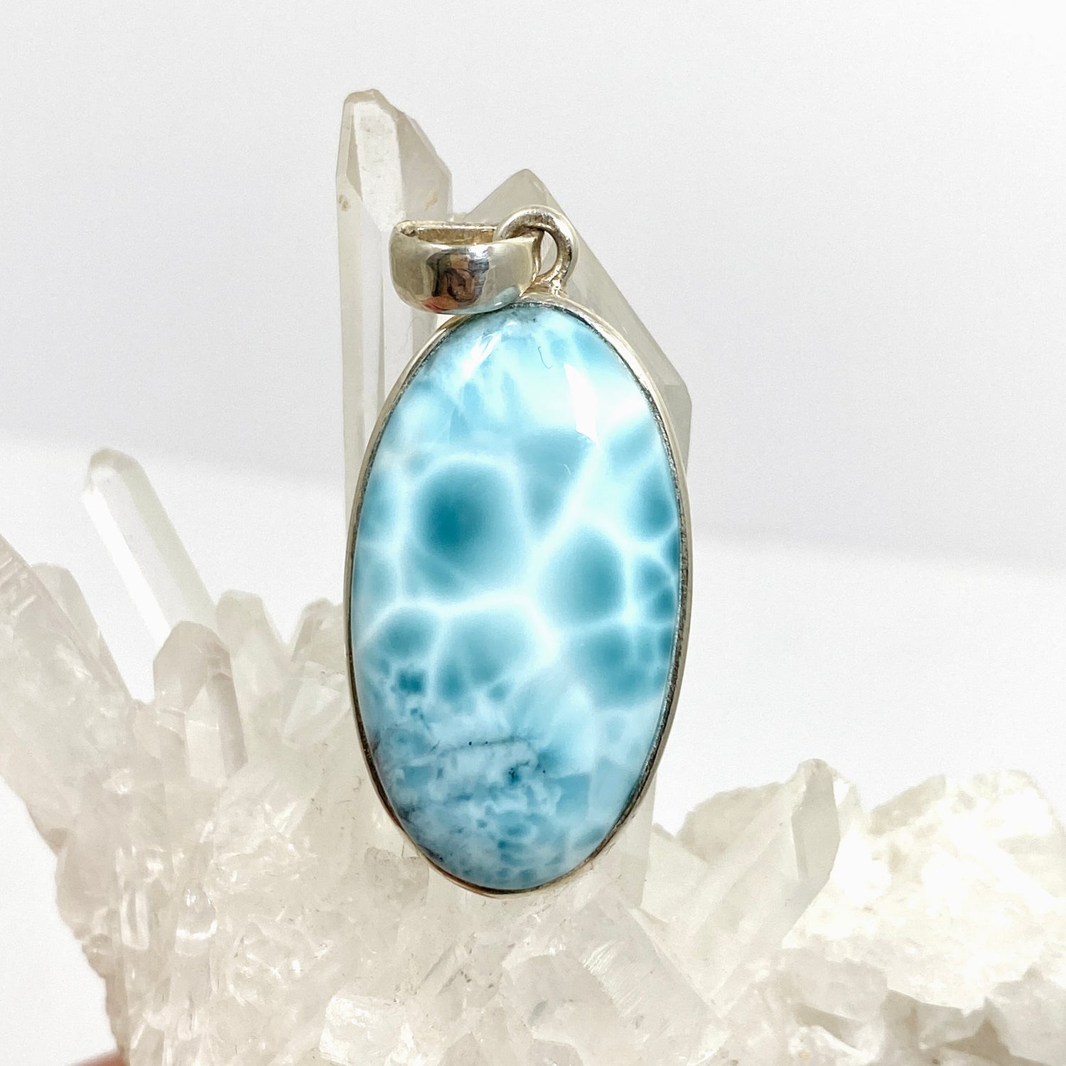 Larimar Oval Cabochon Pendant PPGJ872