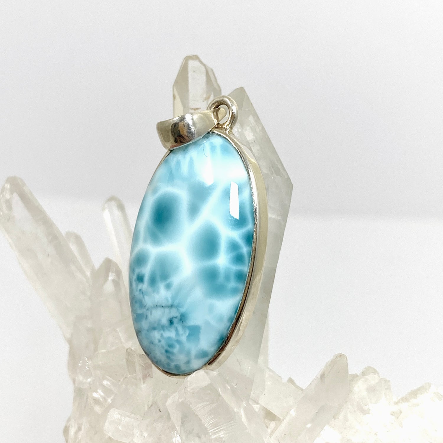 Larimar Oval Cabochon Pendant PPGJ872