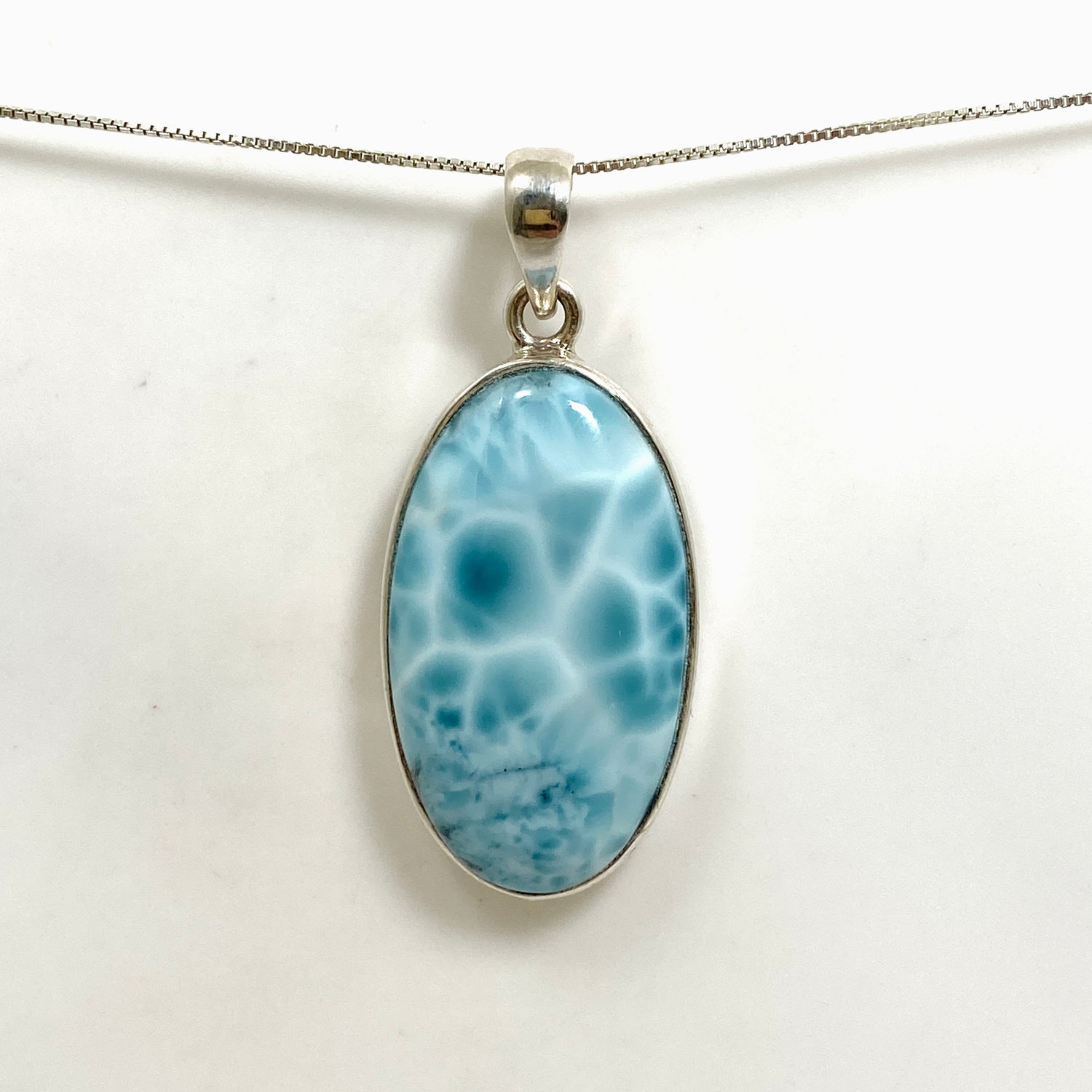 Larimar Oval Cabochon Pendant PPGJ872
