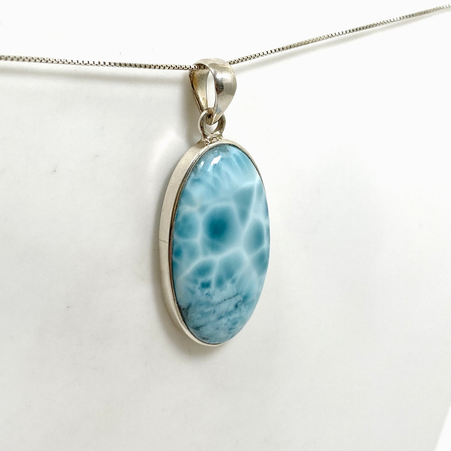 Larimar Oval Cabochon Pendant PPGJ872