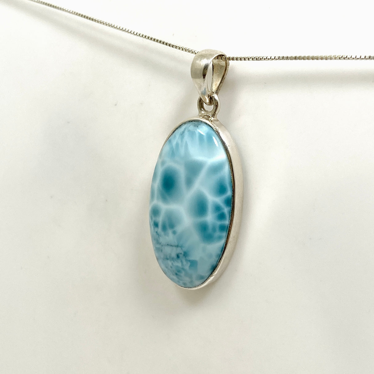 Larimar Oval Cabochon Pendant PPGJ872
