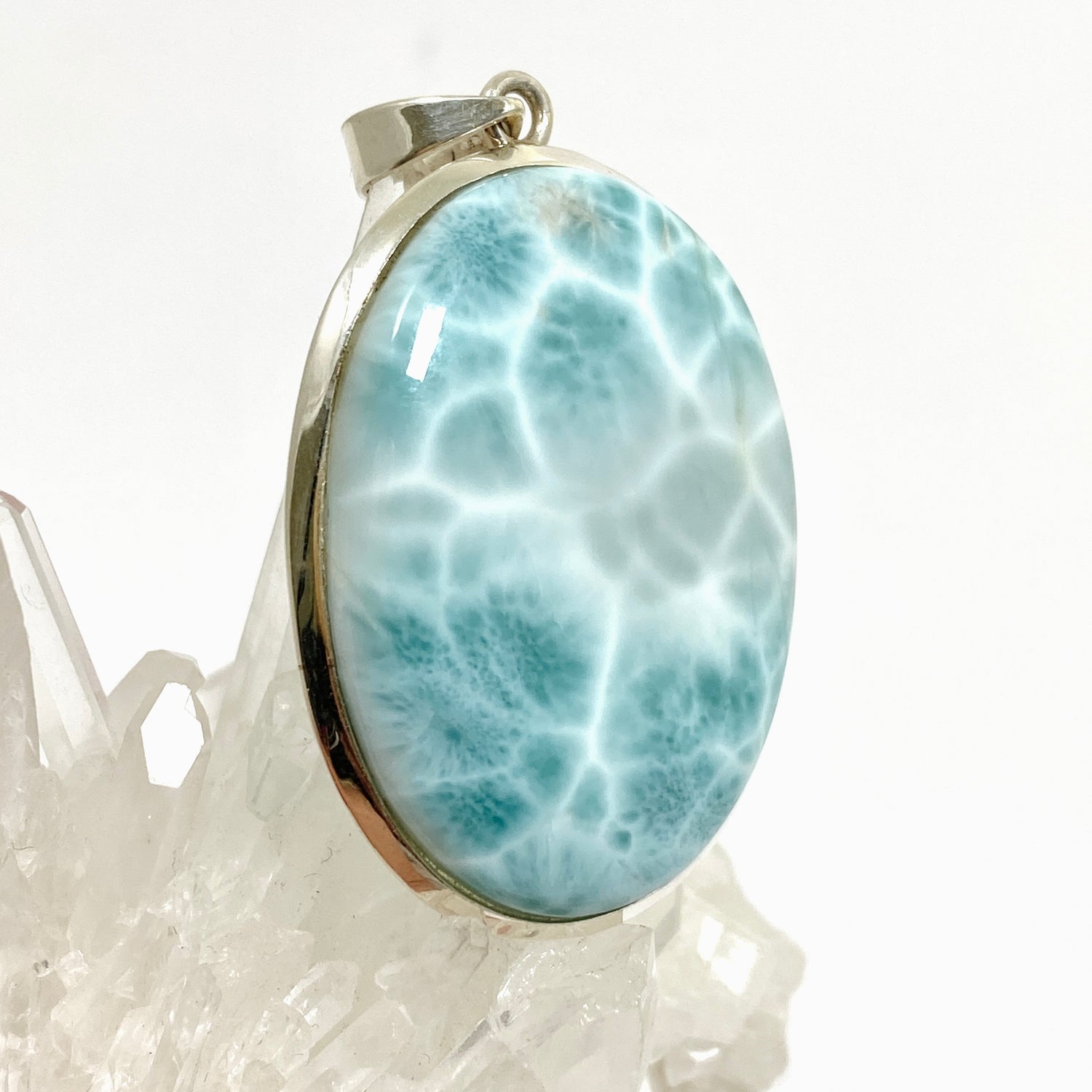 Larimar Oval Cabochon Pendant THP-11