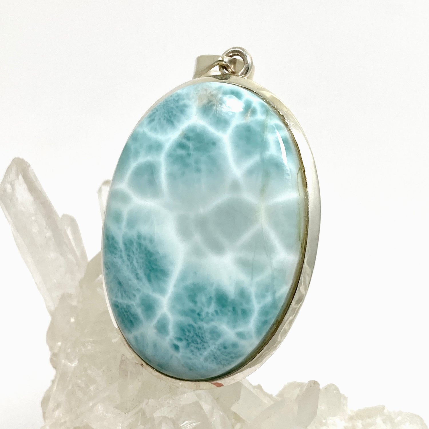 Larimar Oval Cabochon Pendant THP-11