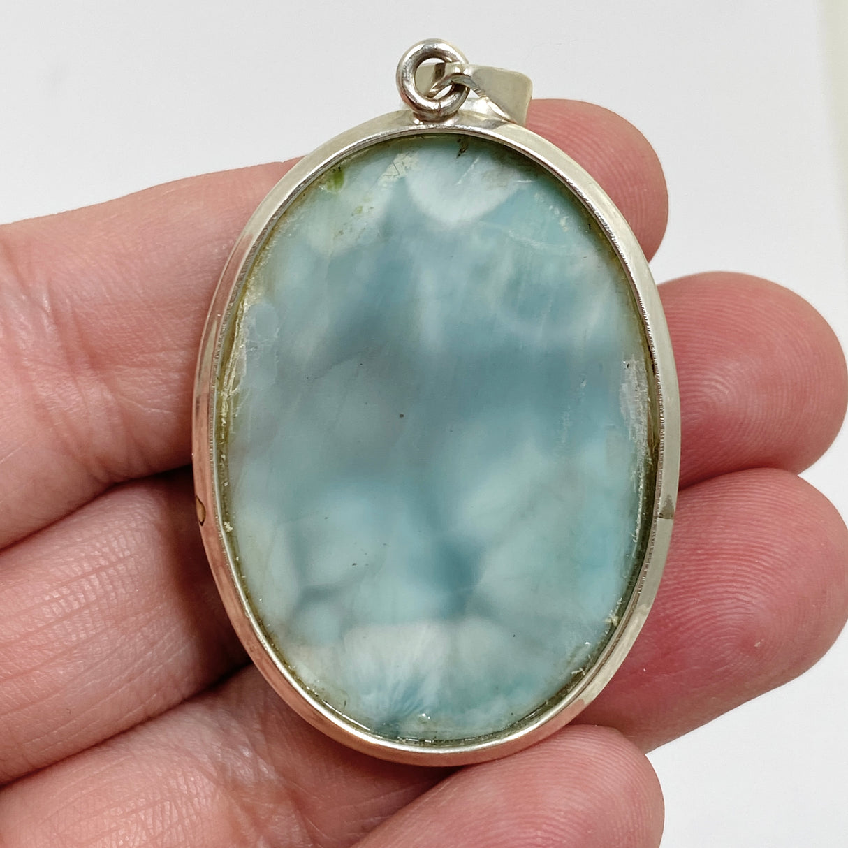 Larimar Oval Cabochon Pendant THP-11