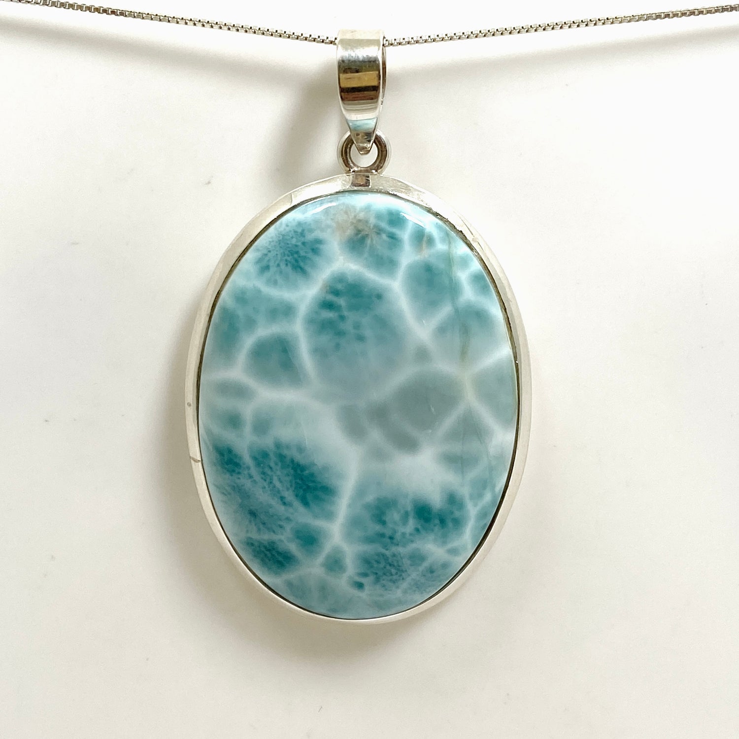 Larimar Oval Cabochon Pendant THP-11