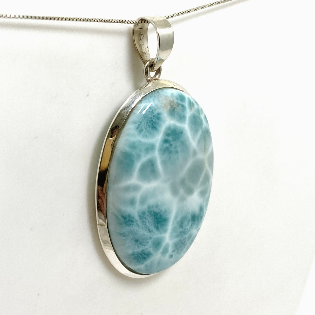 Larimar Oval Cabochon Pendant THP-11