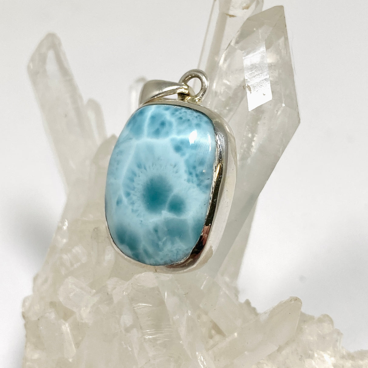 Larimar Rectangular Cabochon Pendant CP500-LAR