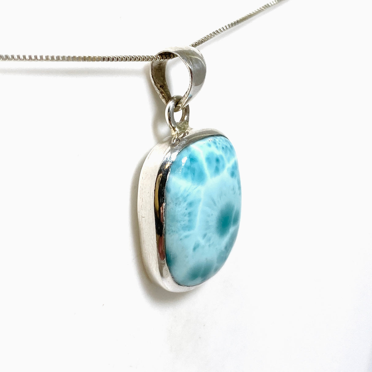 Larimar Rectangular Cabochon Pendant CP500-LAR