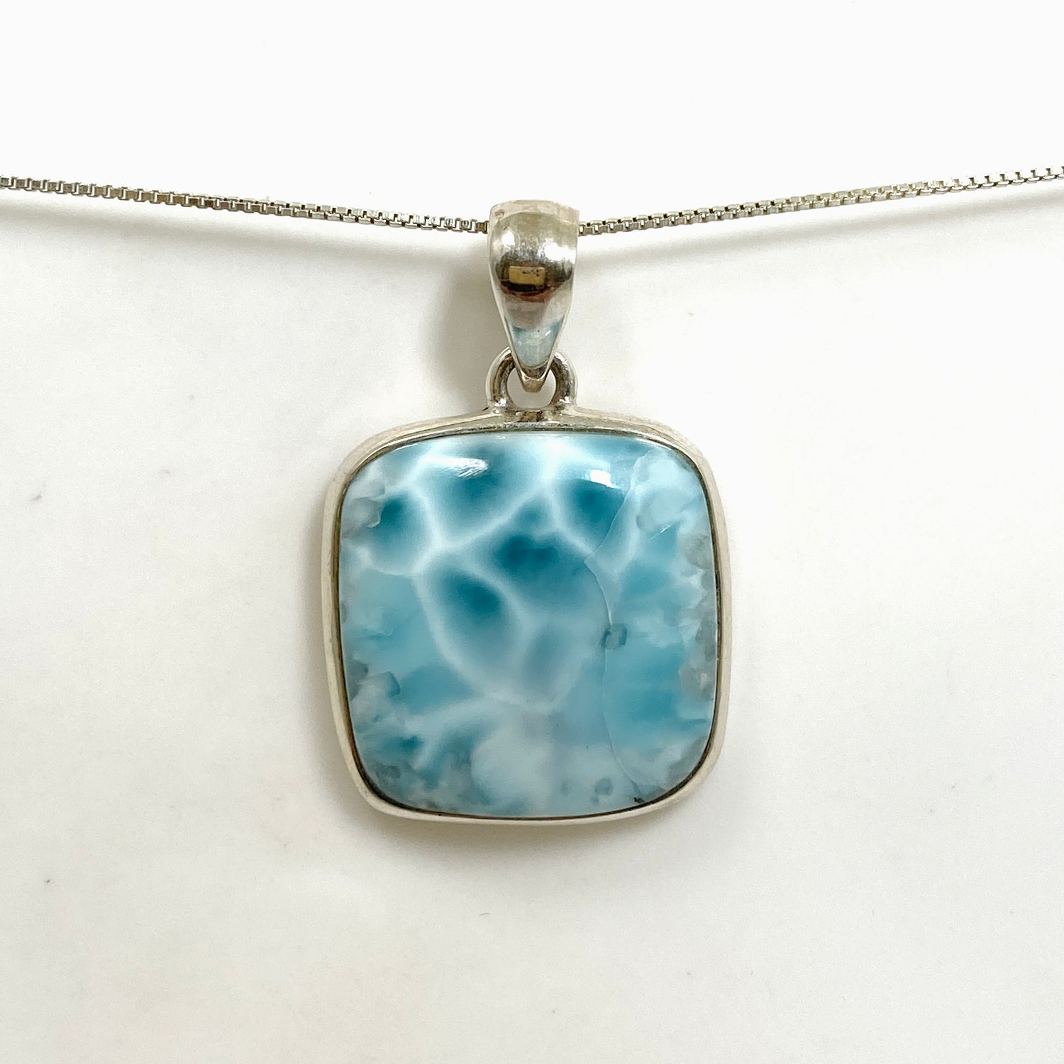 Larimar Square Cabochon Pendant PPGJ873