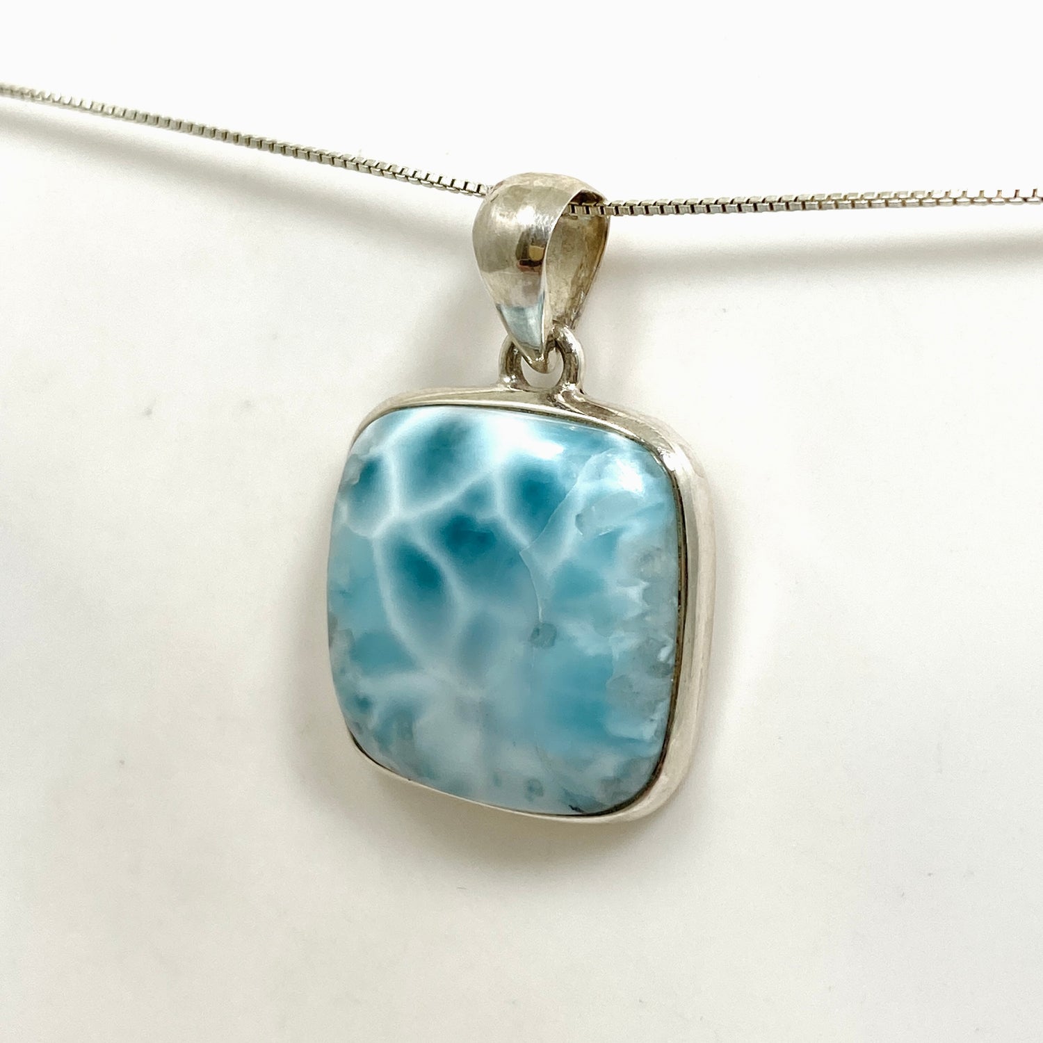 Larimar Square Cabochon Pendant PPGJ873