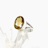 Lemon Quartz oval faceted ring s.9 KRGJ2350 - Nature's Magick