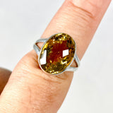 Lemon Quartz oval faceted ring s.9 KRGJ2350 - Nature's Magick