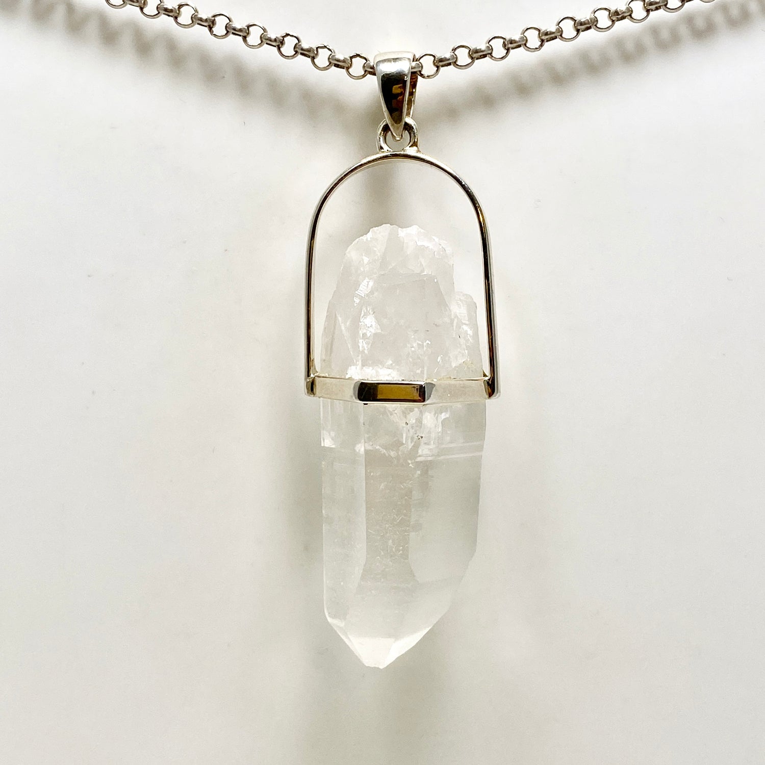 Lemurian Quartz Raw Crystal Pendant  PPGJ1276