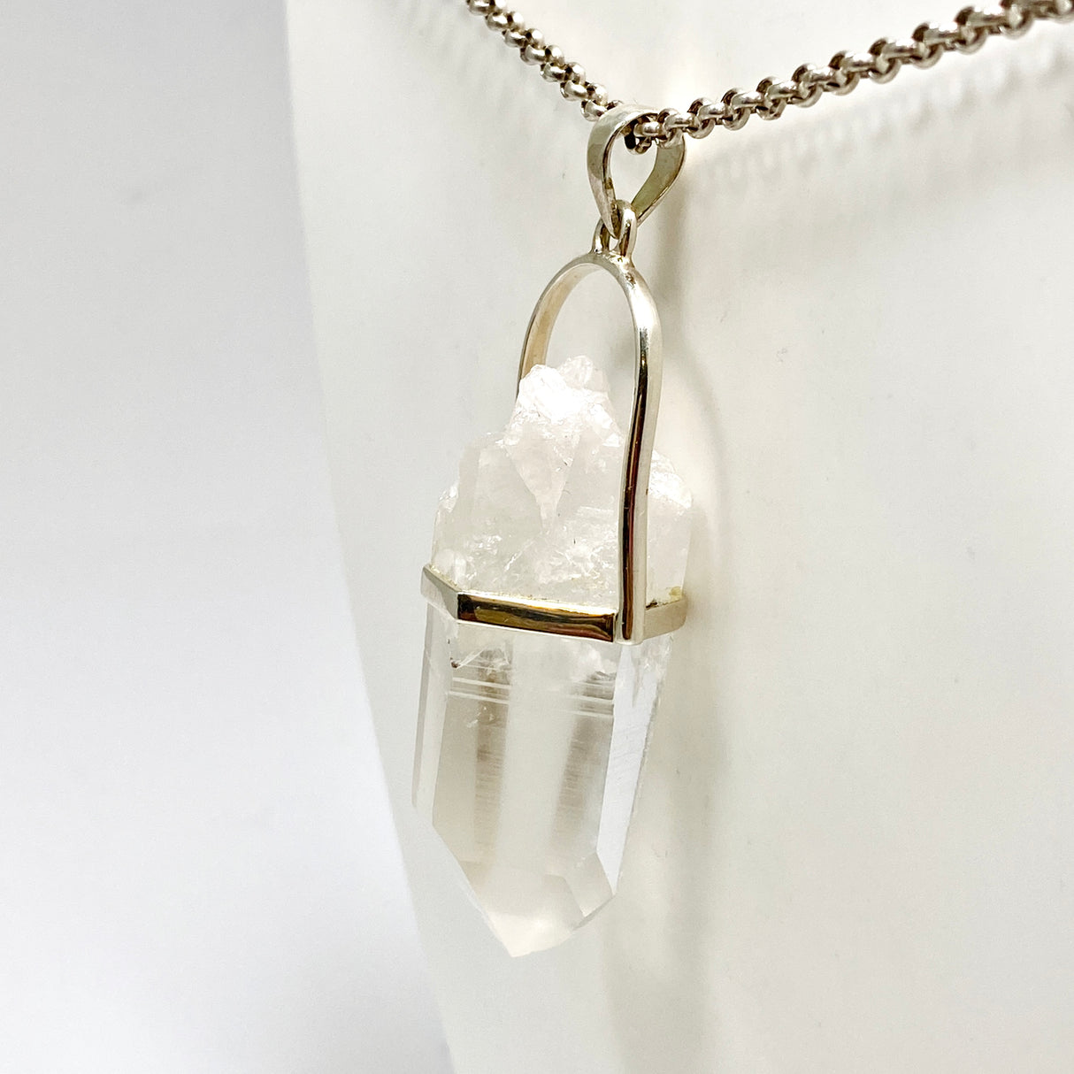 Lemurian Quartz Raw Crystal Pendant  PPGJ1276