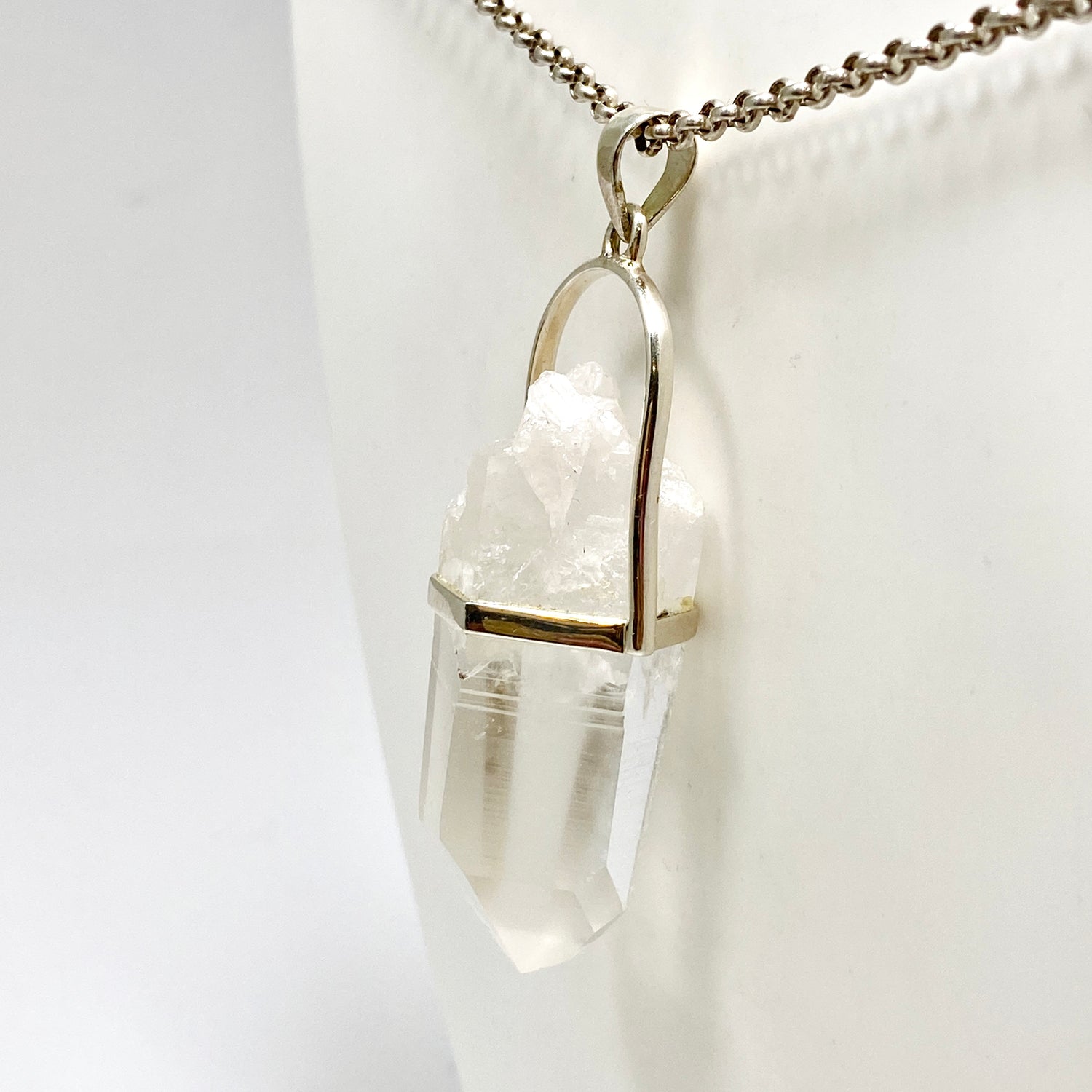 Lemurian Quartz Raw Crystal Pendant  PPGJ1276