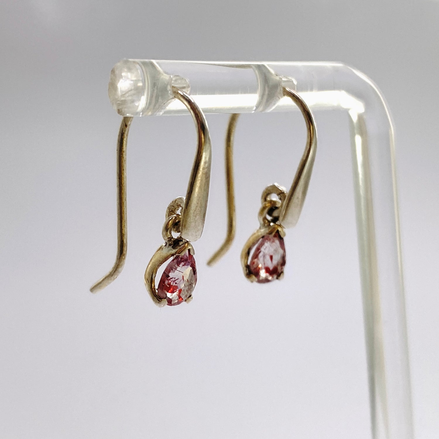 Lepidocrocite in Quartz Teardrop Faceted Earrings PEGJ334