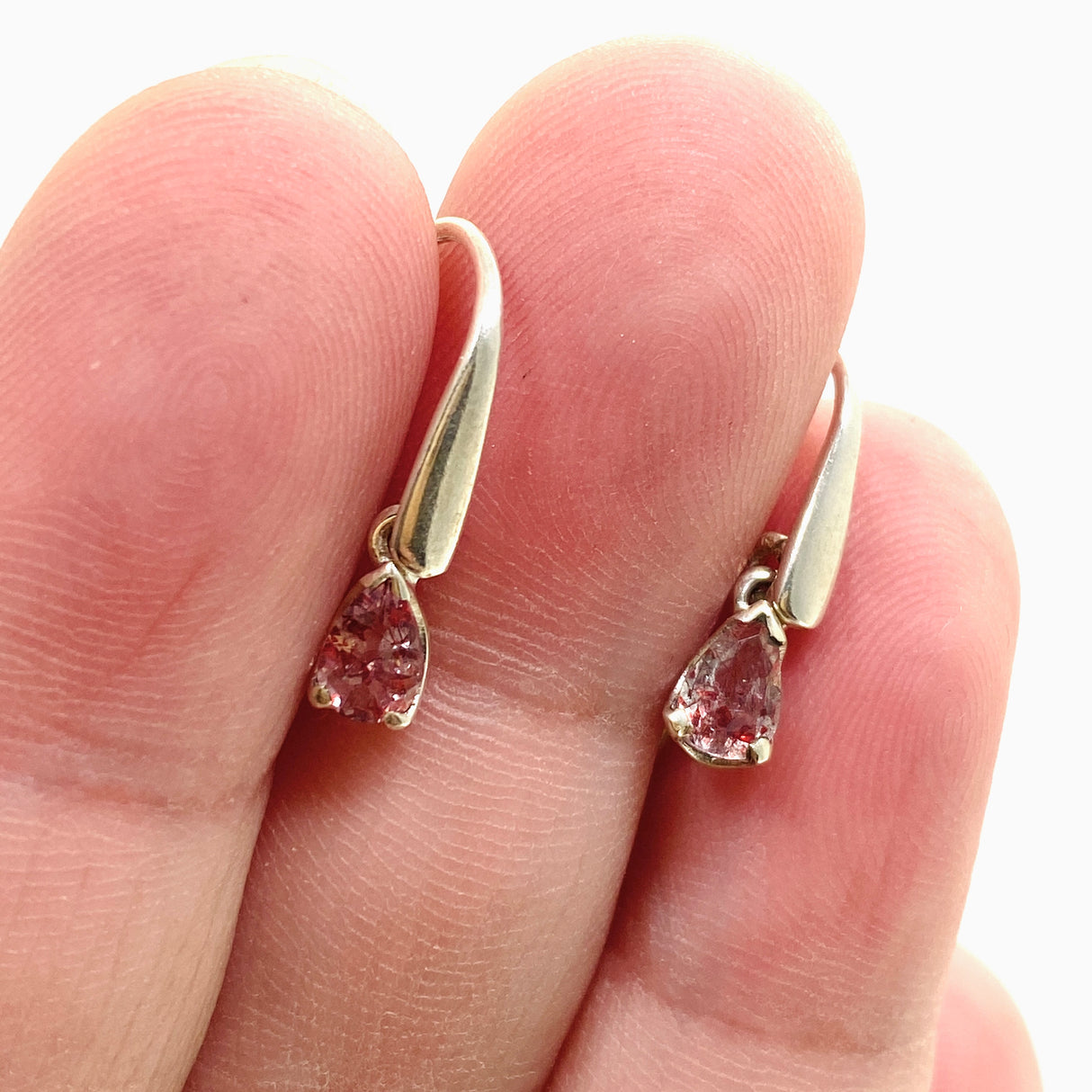 Lepidocrocite in Quartz Teardrop Faceted Earrings PEGJ334
