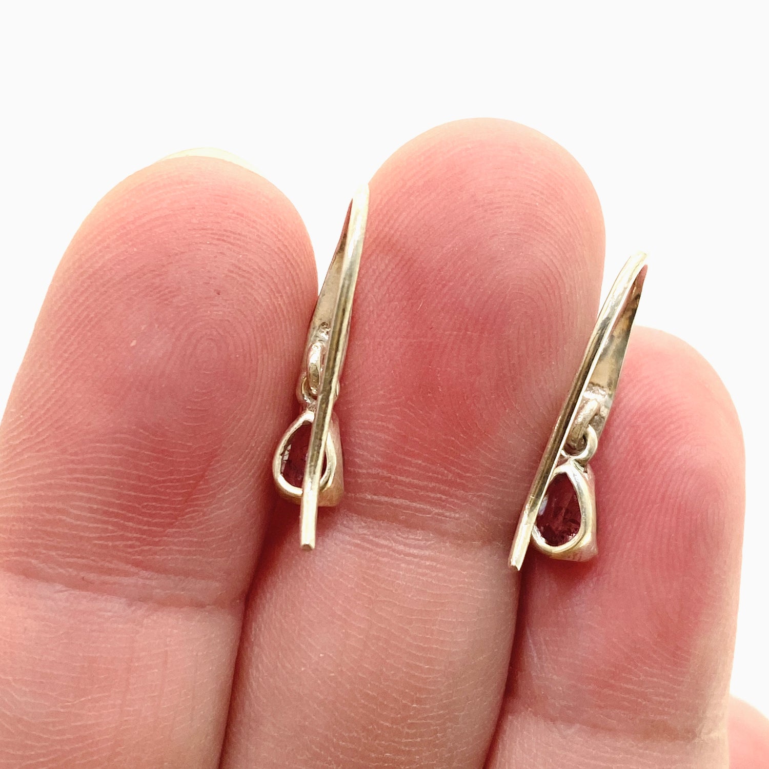 Lepidocrocite in Quartz Teardrop Faceted Earrings PEGJ334