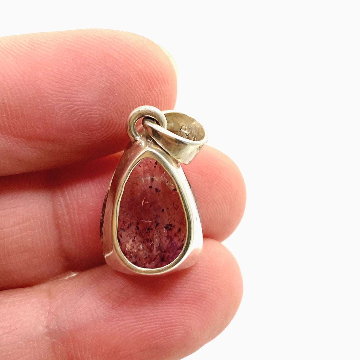 Lepidocrocite in Quartz Teardrop Faceted Pendant PPGJ1079