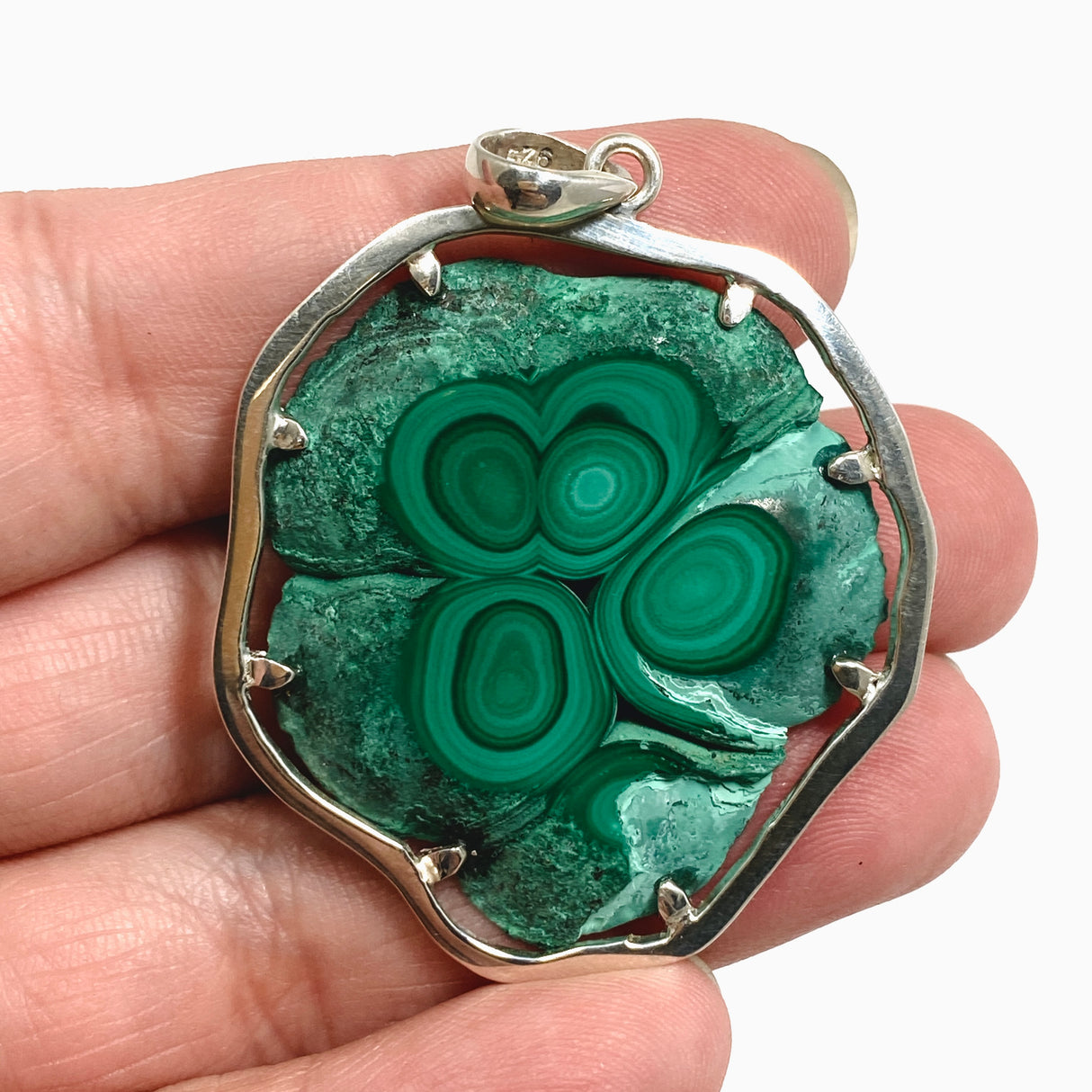 Malachite Freeform Slice Pendant BTP-78