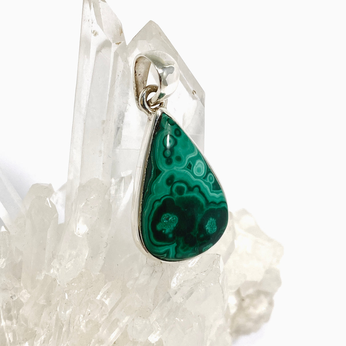 Malachite Teardrop Cabochon Pendant PPGJ1147