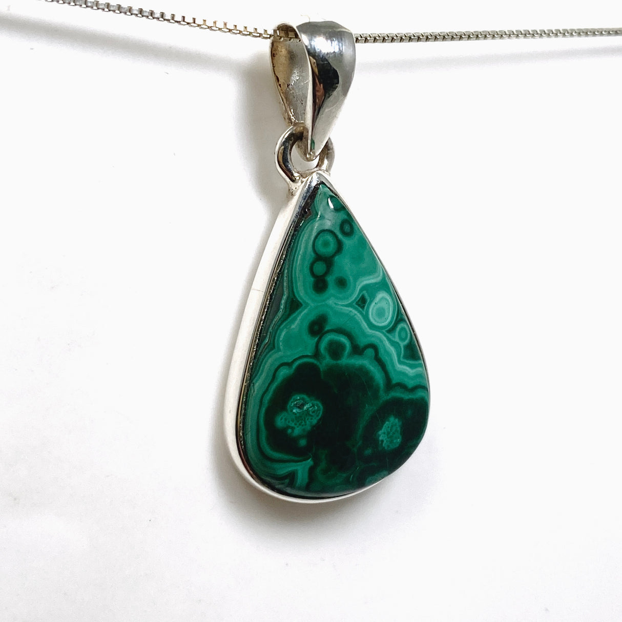 Malachite Teardrop Cabochon Pendant PPGJ1147