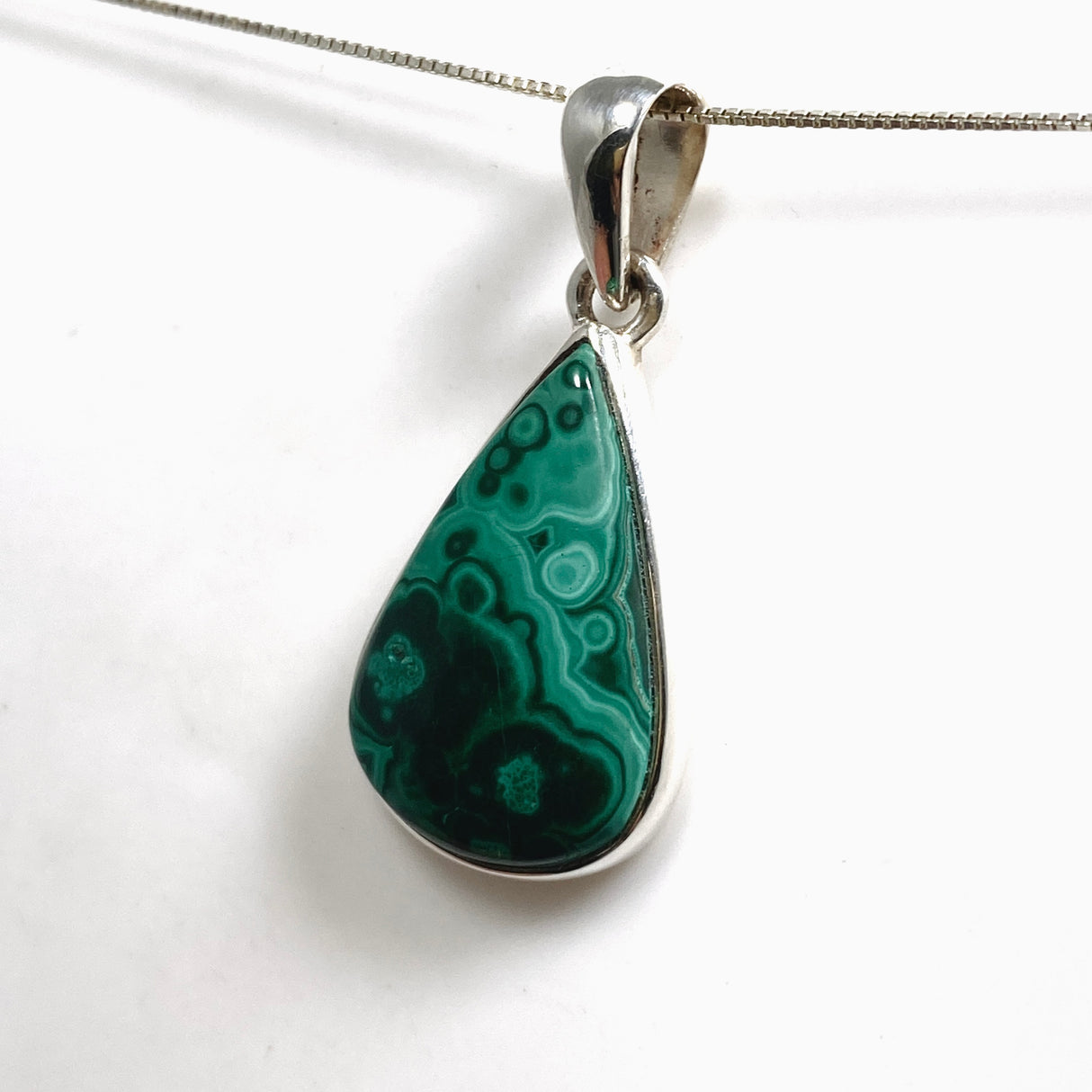 Malachite Teardrop Cabochon Pendant PPGJ1147