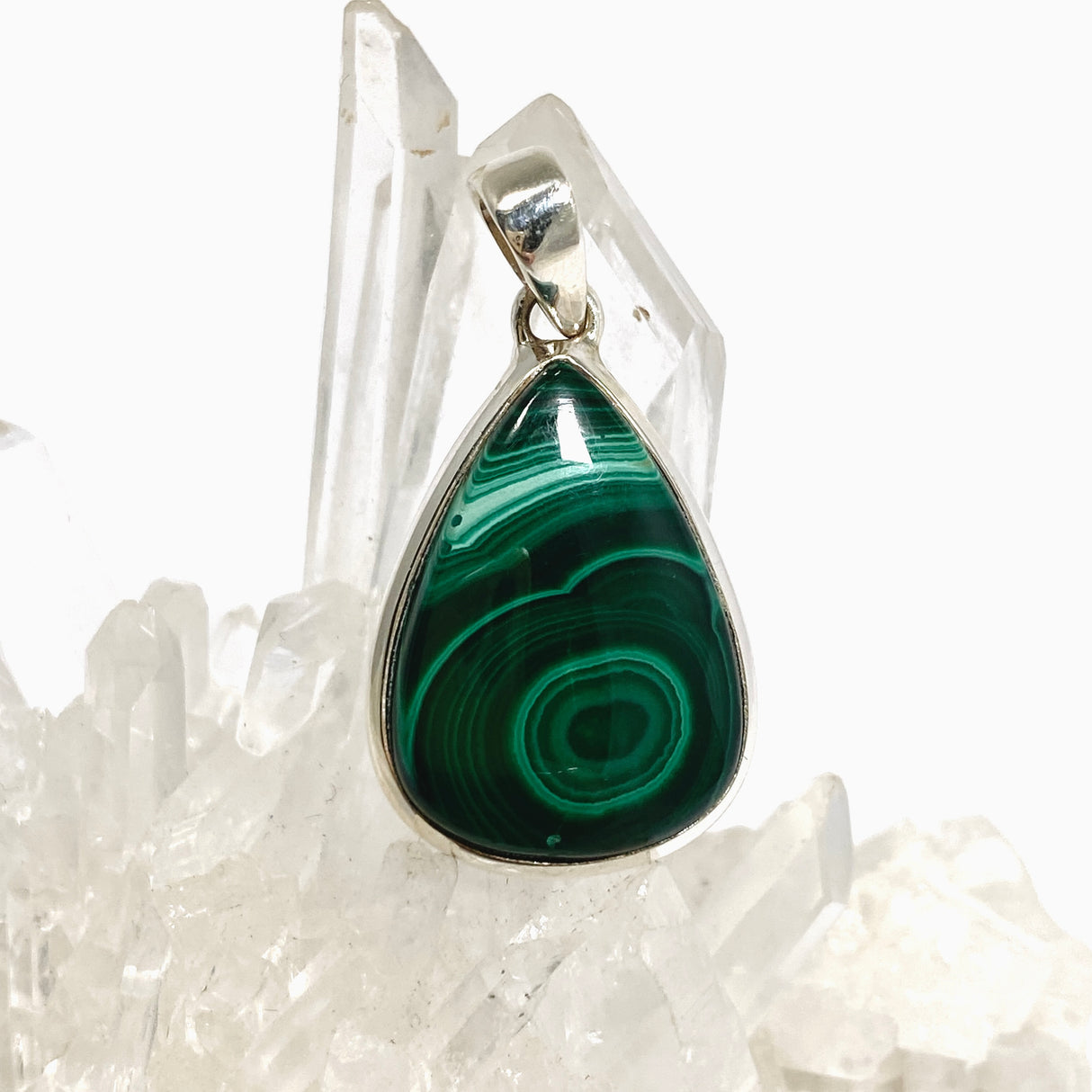 Malachite Teardrop Cabochon Pendant PPGJ1148