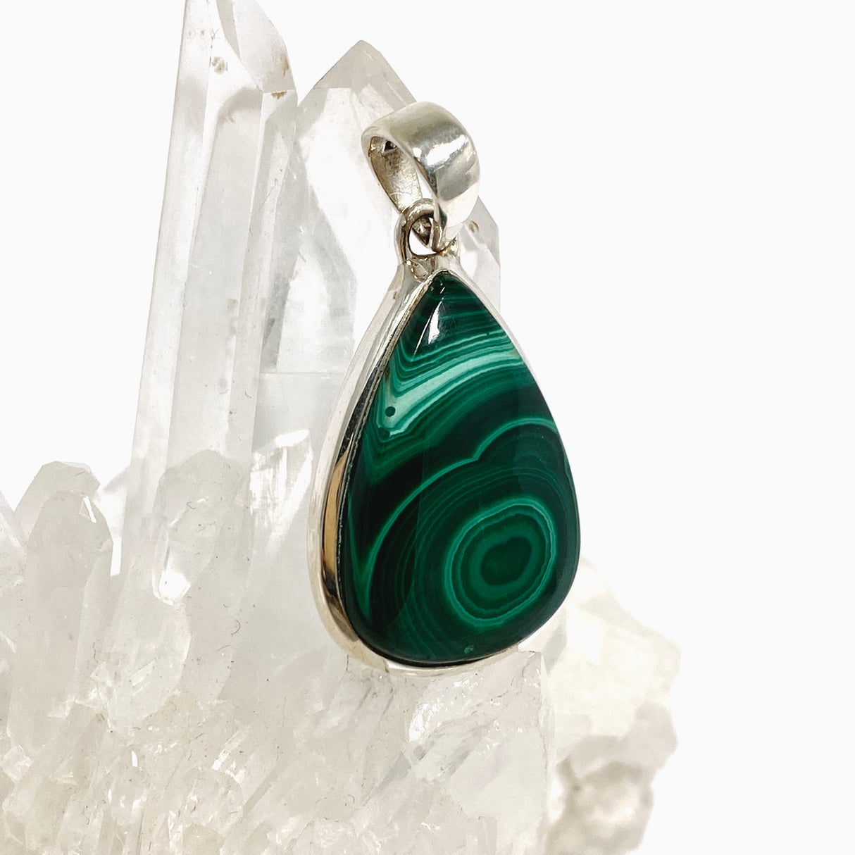Malachite Teardrop Cabochon Pendant PPGJ1148