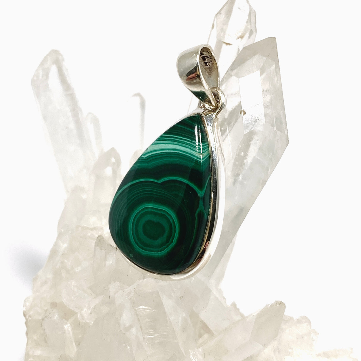 Malachite Teardrop Cabochon Pendant PPGJ1148