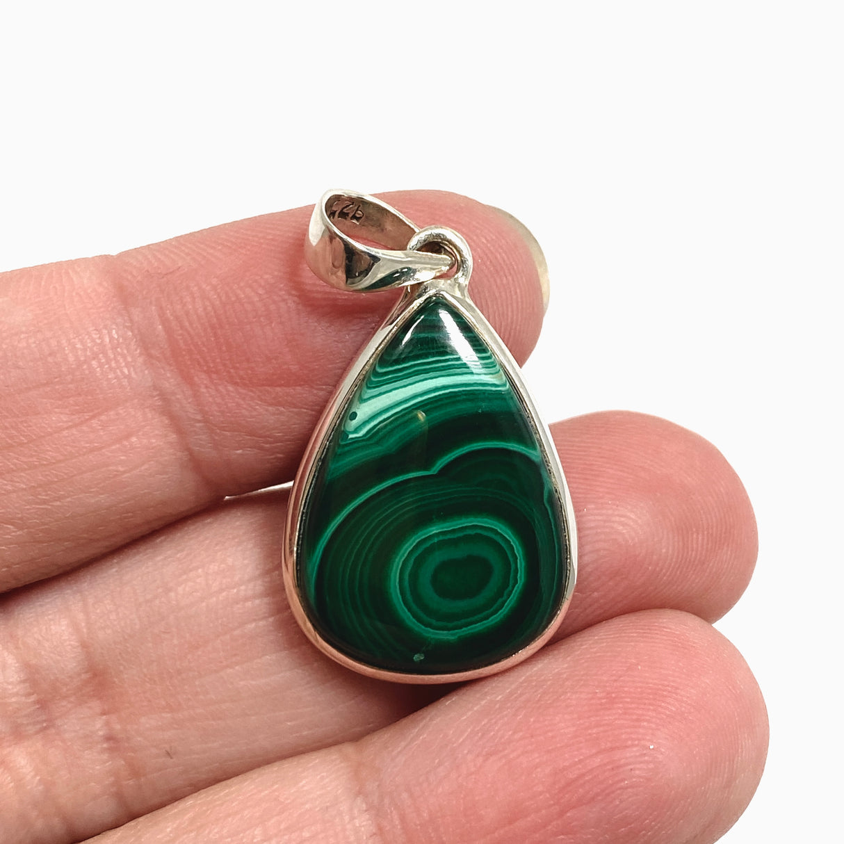 Malachite Teardrop Cabochon Pendant PPGJ1148