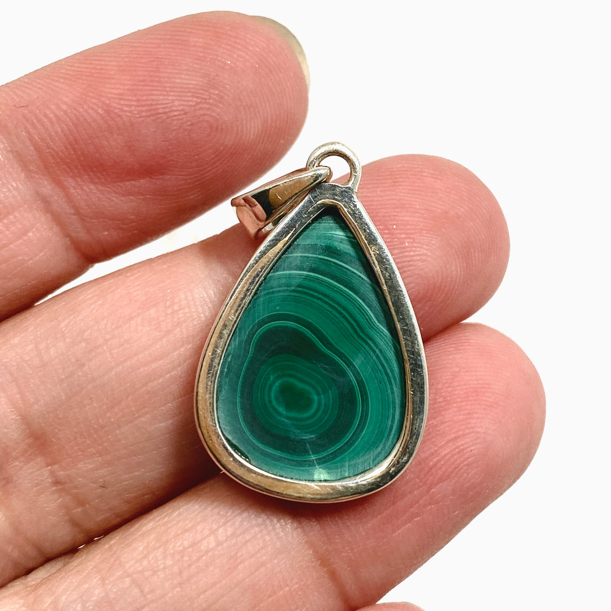 Malachite Teardrop Cabochon Pendant PPGJ1148