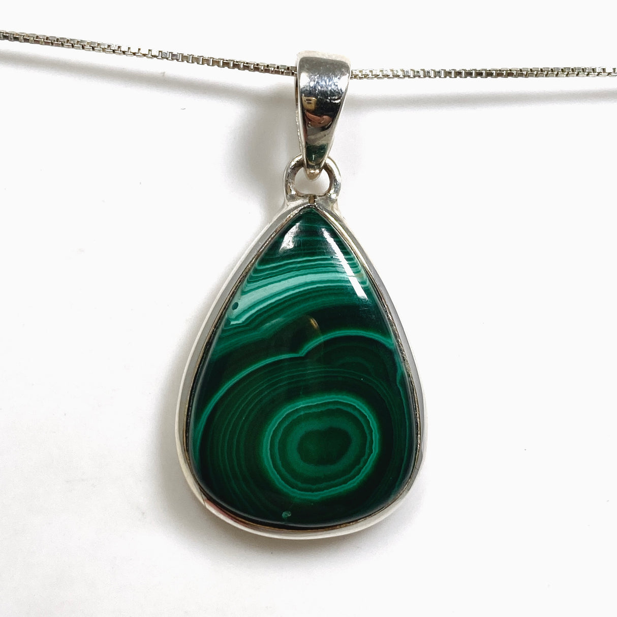Malachite Teardrop Cabochon Pendant PPGJ1148